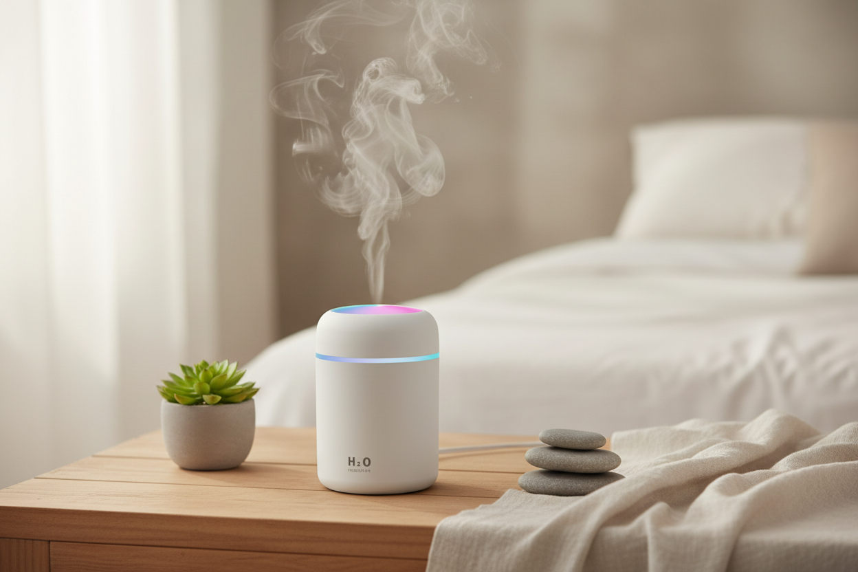 AuraMist Portable Aroma Diffuser in serene setting