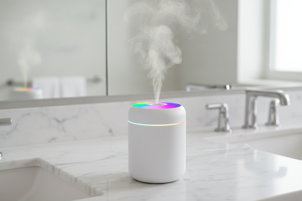 White Humidifier - Spa Bathroom
